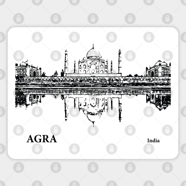 Agra India Magnet by Lakeric